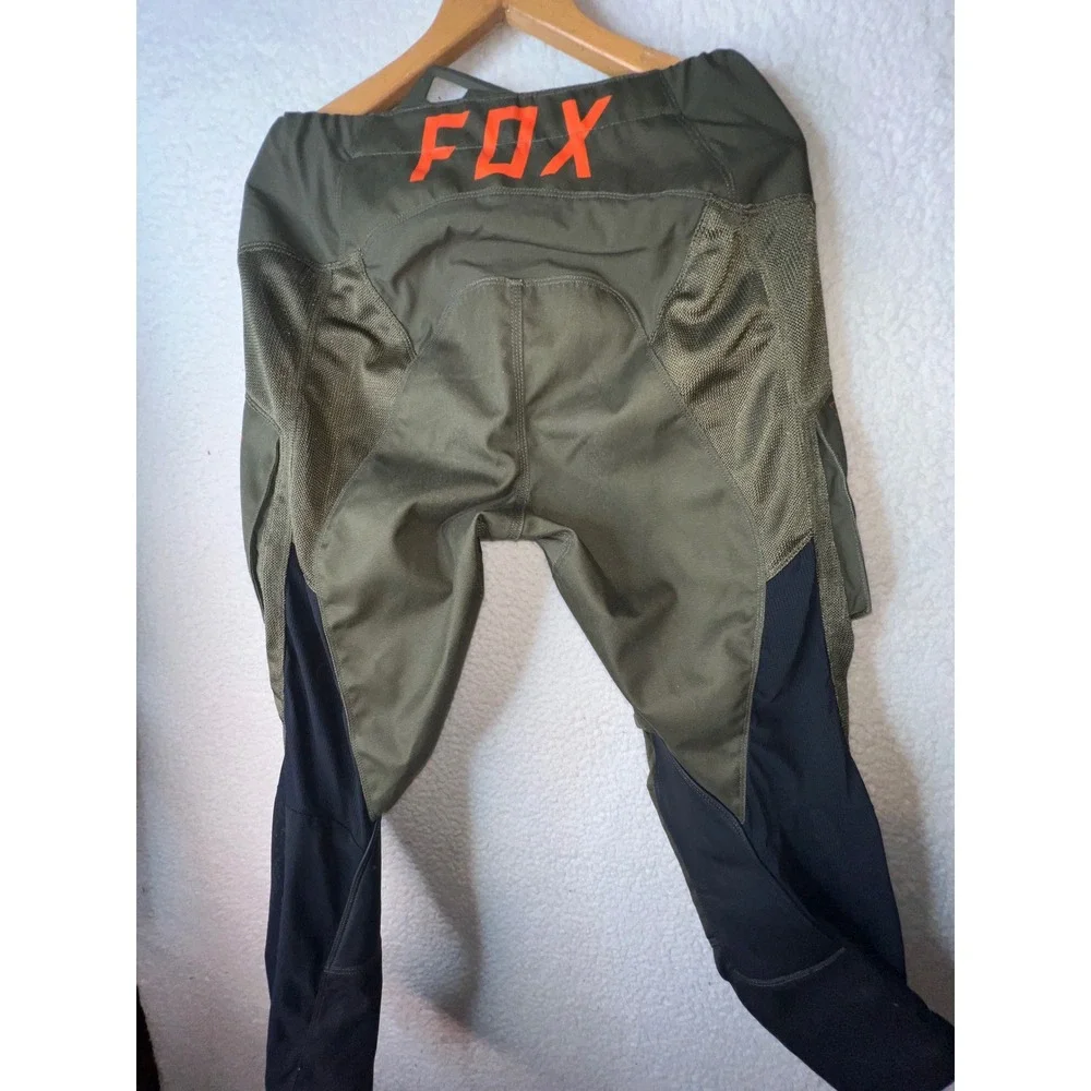 Fox Racing Legion Motocross Pants Mens 36 Olive Green Orange Off-Road MX Gear - Picture 6 of 9